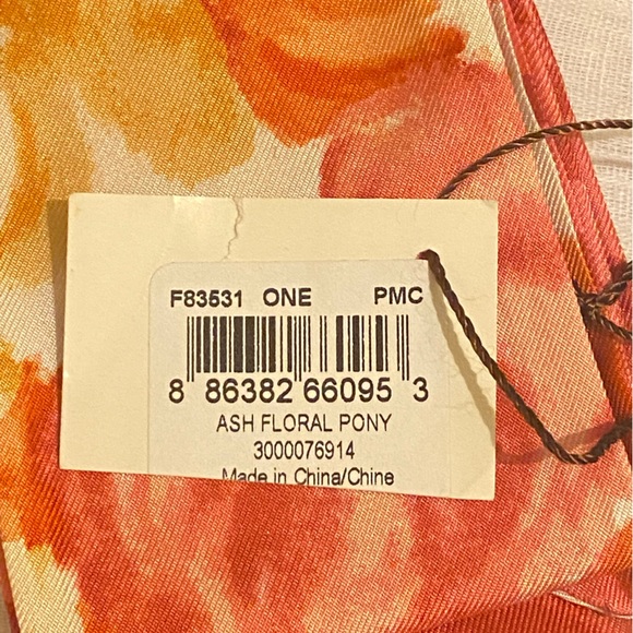 Coach Signature C Ash Floral Pony/Twilly NWT - Picture 9 of 9